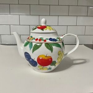 VTG Eden by Roy Kirkham English Fruit Motif Teapot 1992